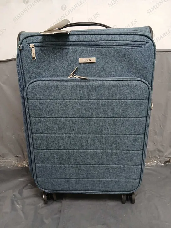 ROCKLITE DLX SOFT UNIQUE LIGHTWEIGHT LARGE SUITCASE IN DENIM BLUE