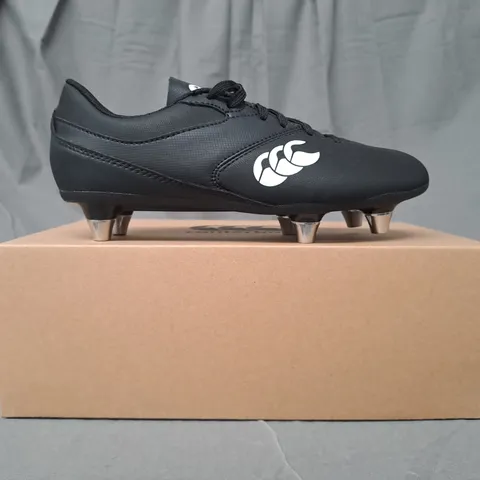 BOXED PAIR OF CANTERBURY CCC PHOENIX RAZE FOOTBALL BOOTS IN BLACK UK SIZE 3