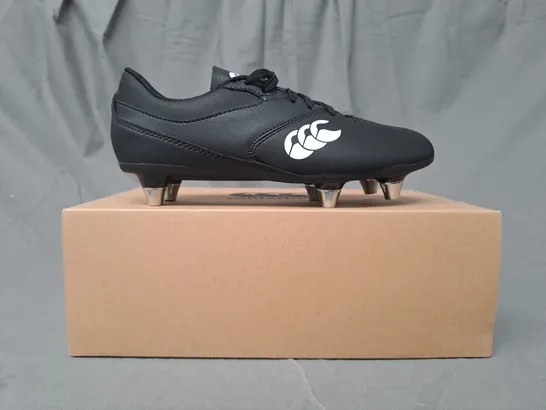 BOXED PAIR OF CANTERBURY CCC PHOENIX RAZE FOOTBALL BOOTS IN BLACK UK SIZE 3