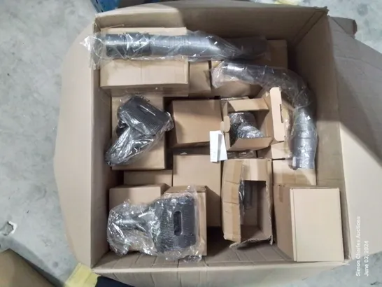 A BOX OF VARIOUS VACUM CLEANER ACCESSORIES AND ATTACHMENTS 