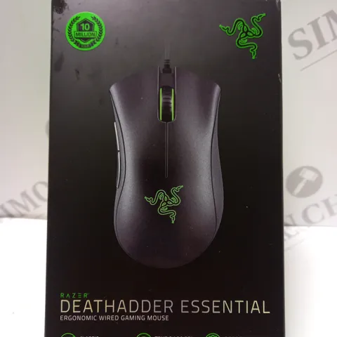 BOXED RAZER DEATHADDER ESSENTIAL WIRED MOUSE - BLACK