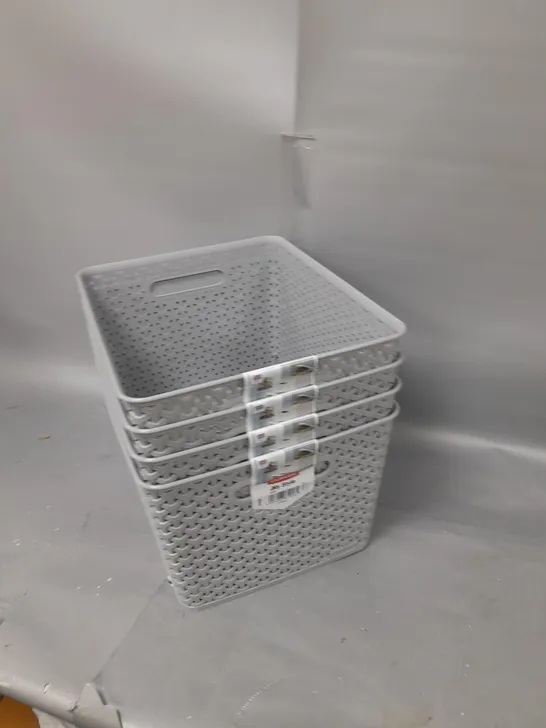 SET OF 4 STORAGE BASKETS 