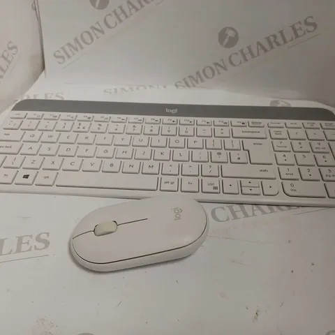 LOGITECH WHITE SLIM KEYBOARD