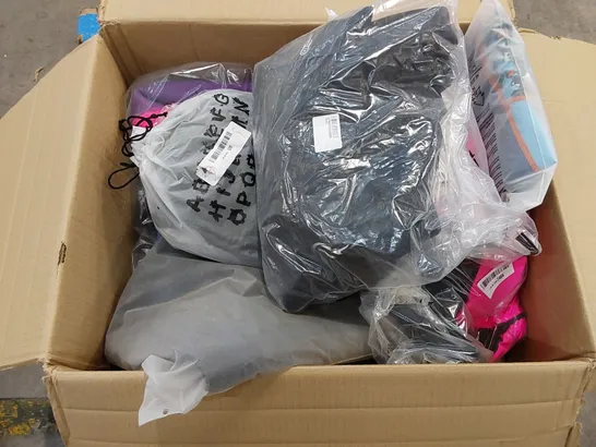 BOX OF ASSORTED WETSUITS FOR ADULTS AND CHILDREN (1 BOX)