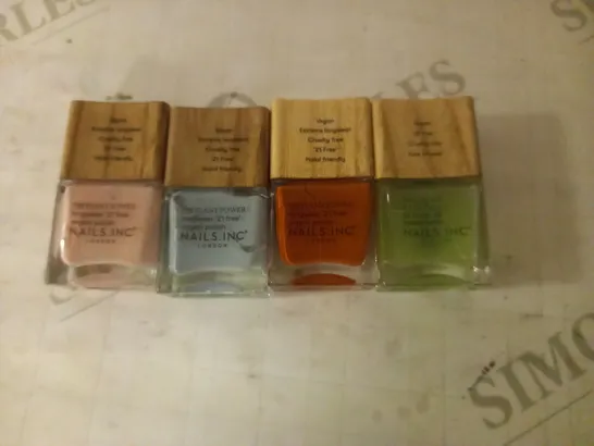 NAILS INC 4PC SET CONTINAING NAIL POLISH AND BASE COAT