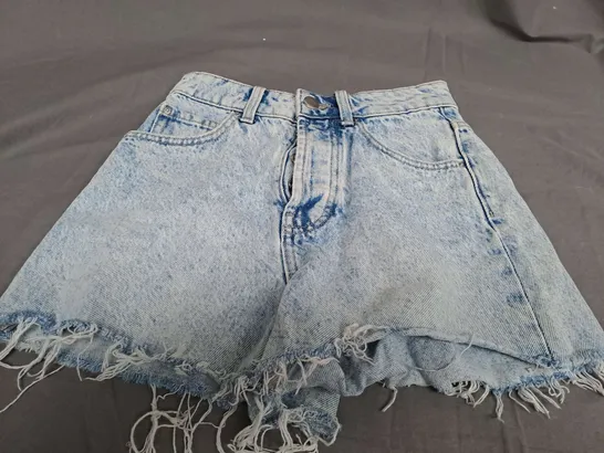 ZARA WASHED DENIM SHORT SHORTS - EUR 34