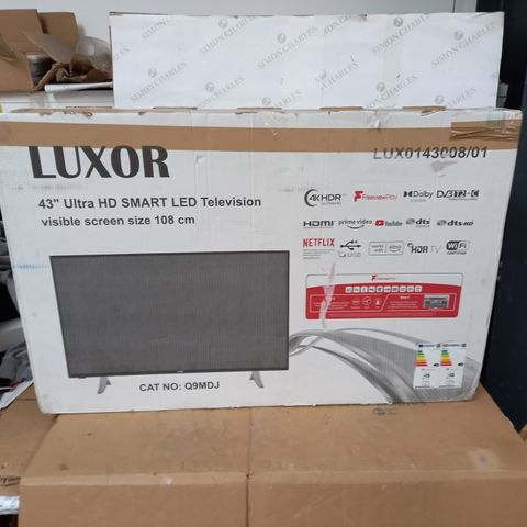BOXED LUXOR 43 INCH 4K UHD , FREEVIEW PLAY, SMART TV