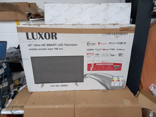 BOXED LUXOR 43 INCH 4K UHD , FREEVIEW PLAY, SMART TV RRP £299