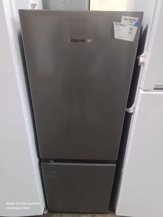 FRIDGEMASTER MC50165ES, 50cm FREESTANDING 60/40 FRIDGE FREEZER SILVER - UNPROCESSED RAW RETURN 