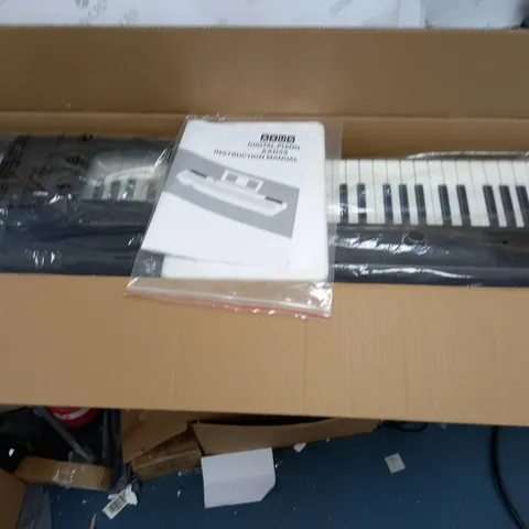 LOT OF KEYBOARD ACCESSORIES TO INCLUDE STAND, STOOL AND HEADPHONES