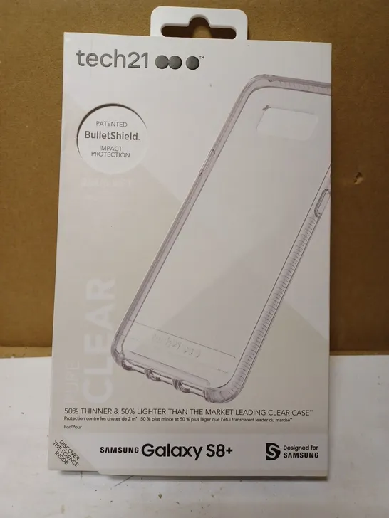 LOT OF APPROX. 72 BRAND NEW BOXED TECH 21 T21-5603 PURE CLEAR CASE COVER WITH BULLETSHIELD 2M DROP PROTECTION FOR SAMSUNG GALAXY S8+ 