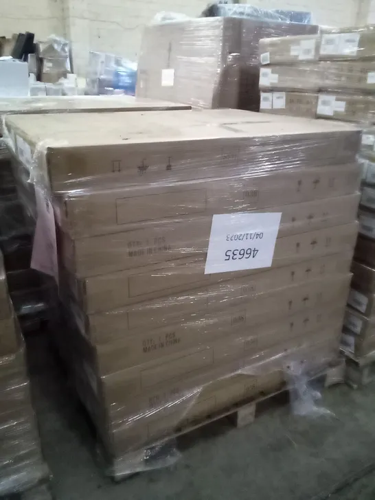 PALLET OF APPROXIMATELY 18 BOXED L-SHAPED COMPUTER DESKS 