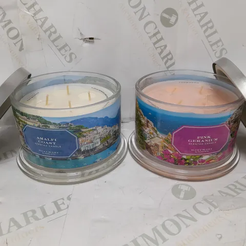 BOXED HOMEWORX BY SLATKIN & CO SET OF 2 SCENTED CANDLES