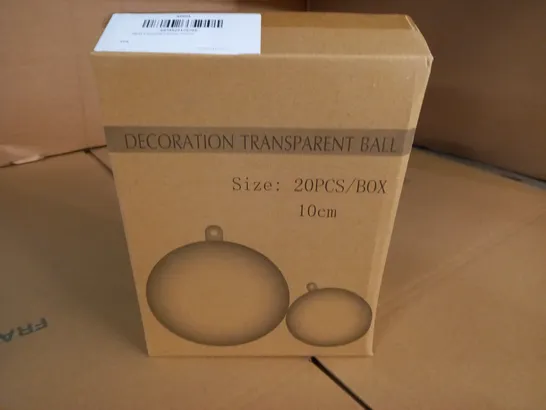 BOXED 20-PIECE 10CM TRANSPARENT BALLS