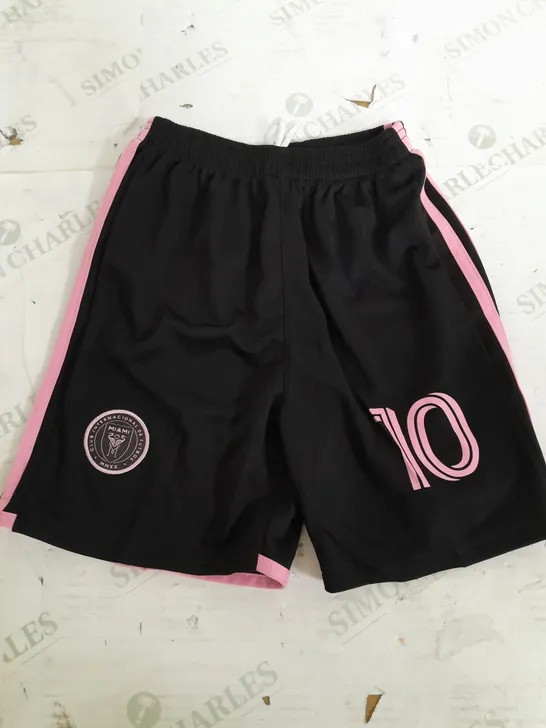 MIAMI FOOTBALL CLUB BLACK SHORTS 10 - SIZE KIDS 22