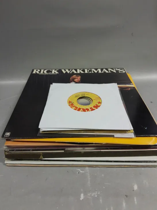 APPROXIMATELY 15 ASSORTED VINYLS TO INCLUDE RICK WAKEMAN, DALSTON CHILLIES, HEX DEALER ETC 