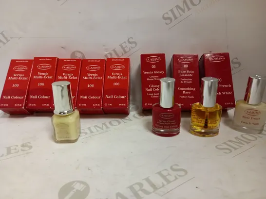 LOT OF 8 CLARINS MANICURE ITEMS