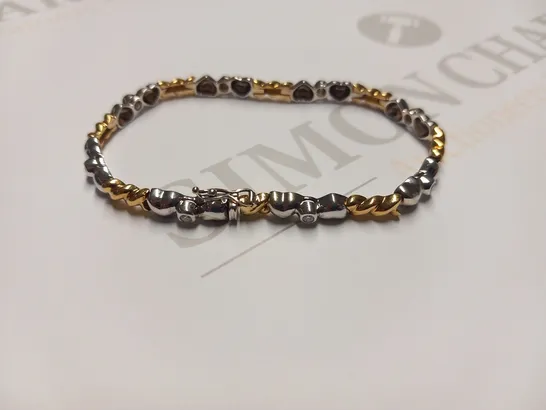 DESIGNER 18CT GOLD DIAMOND SET BRACELET