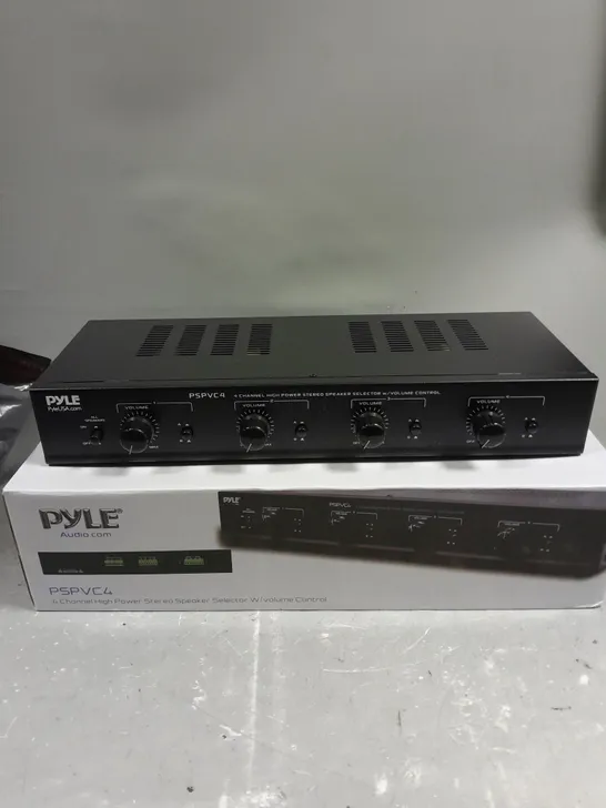 BOXED PYLE PSPVC4 HIGH POWERED STEREO SPEAKER SYSTEM 