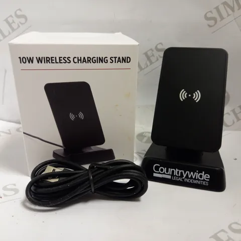 BOXED 10W WIRELESS CHARGING STAND - BLACK