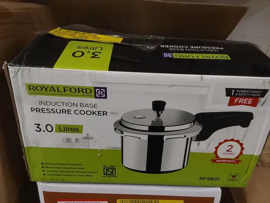 BOXED ROYALFORD STOVE TOP PRESSURE COOKER 