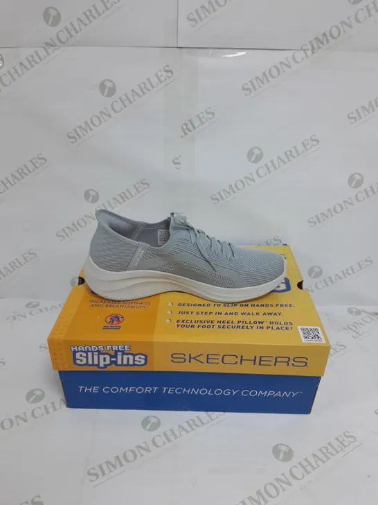 SKECHERS BRILL PATH TRAINERS - GREY - SIZE 6