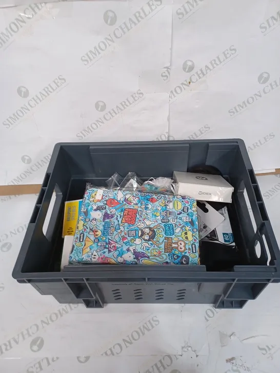 BOX TO CONTAIN APPROXIMATELY 20 ASSORTED HOUSEHOLD ITEMS, INCLUDES SLEEP MASKS, REMOTES, KARCHER ATTACHMENT ETC 