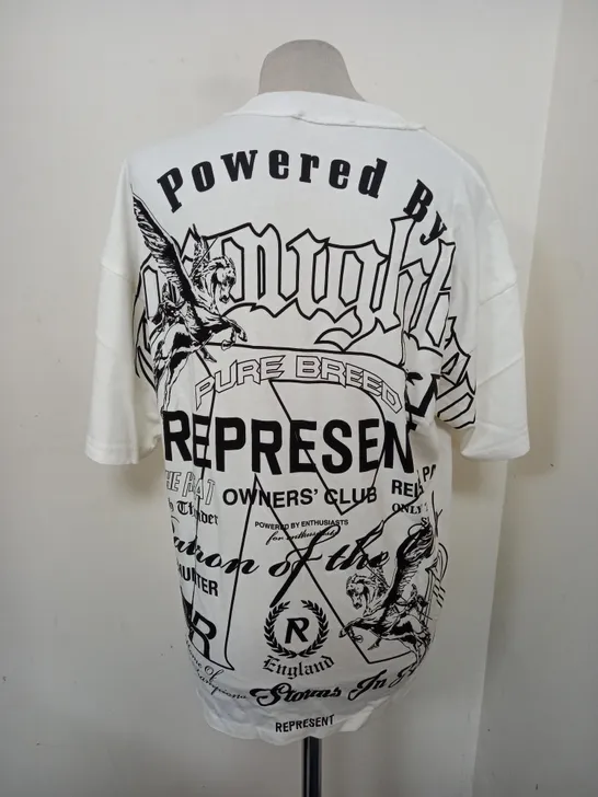 REPRESENT MONOCHROME ICONS T-SHIRT SIZE S