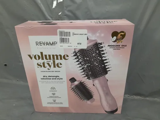 BOXED REVAMP PROFESSIONAL VOLUME AND STYLE 1200W BLOW DRY BRUSH 