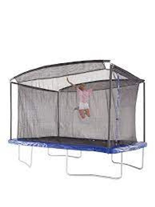 BOXED SPORTSPOWER 10 X 8FT RECTANGULAR TRAMPOLINE WITH EASI-STORE (2 BOXES) RRP £252.99