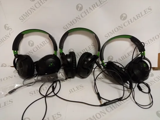 BOX OF 3 TURTLE BEACH RECON 50X WIRED GAMING HEADSETS FOR XBOX 