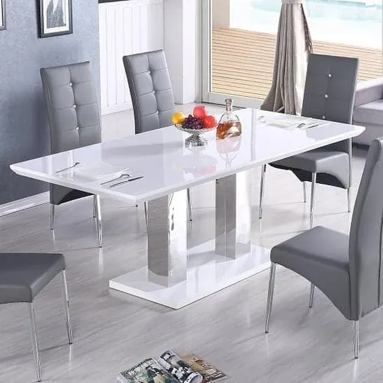 BOXED MONTON DINING TABLE IN WHITE (3 BOXES)