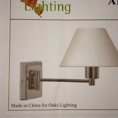 BOXED CITRONELLE 1-LIGHT SWING ARM LAMP SATIN