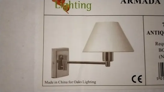 BOXED CITRONELLE 1-LIGHT SWING ARM LAMP SATIN