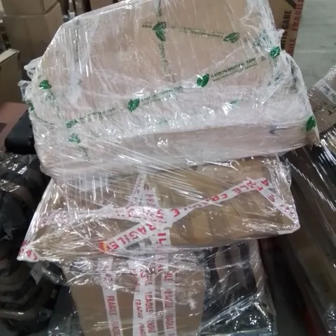 PALLET CONTAINING VARIOUS BOXED FURNITURE PARTS AND OTHER HOUSEHOLD ITEMS ETC.