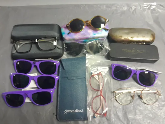 LOT OF APPROXIMATELY 21 ASSORTED PAIRS OF GLASSES TO INCLUDE GLASSES DIRECT, J OKAFOR AND VIU