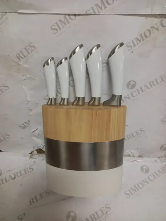 RICHARDSON SHEFFIELD FUSION KITCHEN KNIFE BLOCK SET