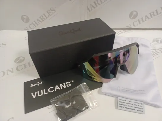 BOXED PAIR OF SUNGOD VULCAN SUNGLASSES