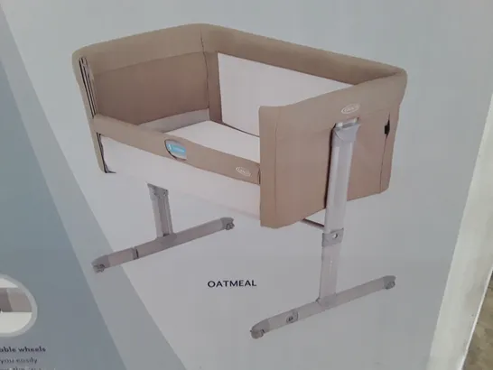 BOXED SWEET2SLEEP BEDSIDE BASSINET - OATMEAL  RRP £119