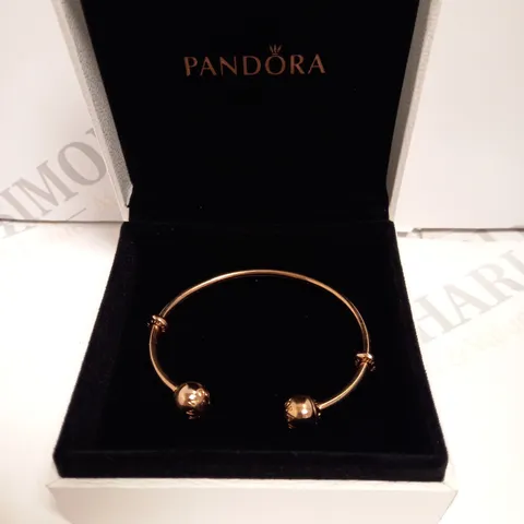 BOXED PANDORA ROSE GOLD OPEN BANGLE