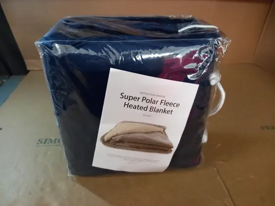 SUPER POLAR FLEECE HEATED BLANKET - NAVY 