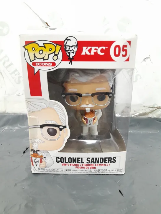 BOXED POP ICONS KFC 05 COLONEL SANDERS VINYL FIGURE