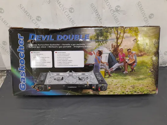 BOXED GASKOCHER DEVIL DOUBLE PORTABLE GAS STOVE 