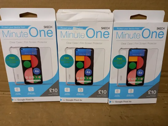 LOT OF 3 MINUTE ONE CLEAR CASES FOR GOOGLE PIXEL 4A