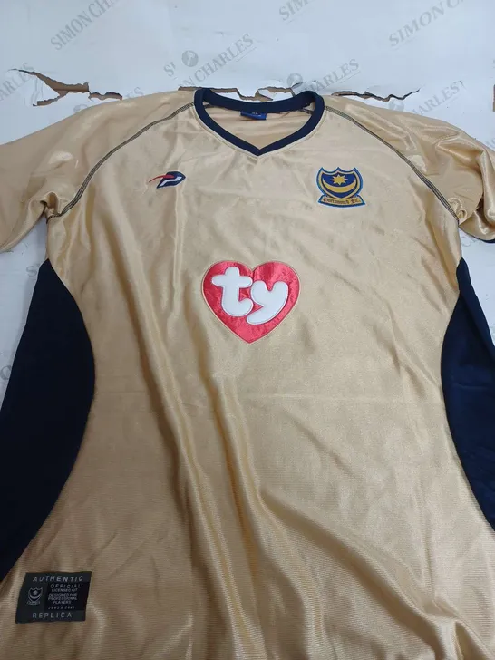 PORTSMOUTH FOODBALL CLUB GOLDEN SHIRT - XL