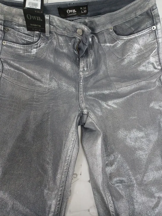 OWN STRIGHT LEG SILVER JEANS W32 L30 