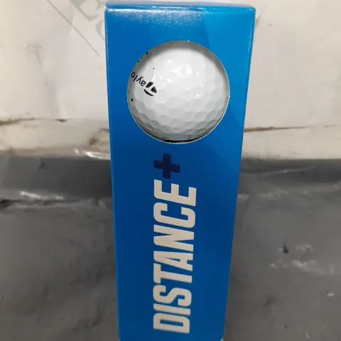 BOXED TAYLOR MADE DISTANCE PLUS SLEEVE OF 3 GOLF BALLS WHITE