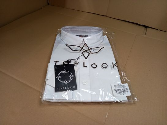 PACKAGED TOPLOOK WHITE LONG SLEEVED SHIRT - XL
