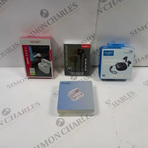 4 X BOXED PAIRS OF EARPHONES. COLOURS & BRANDS VARY 