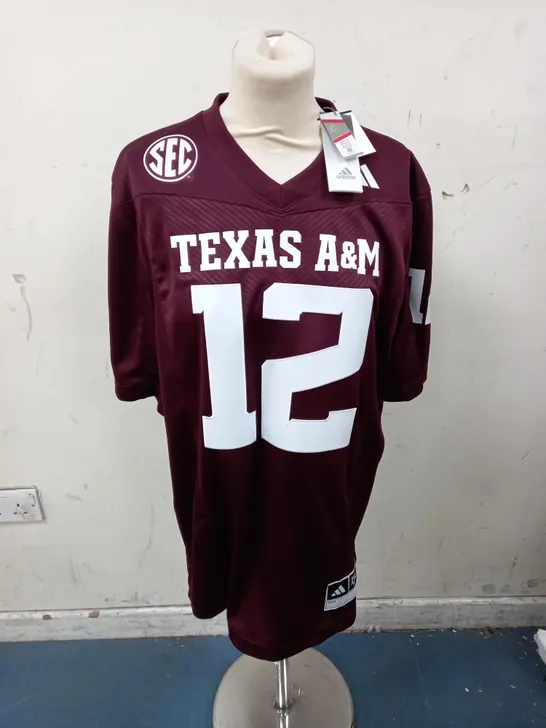 TEXAS A&M MAROON FOOTBALL SHIRT - L